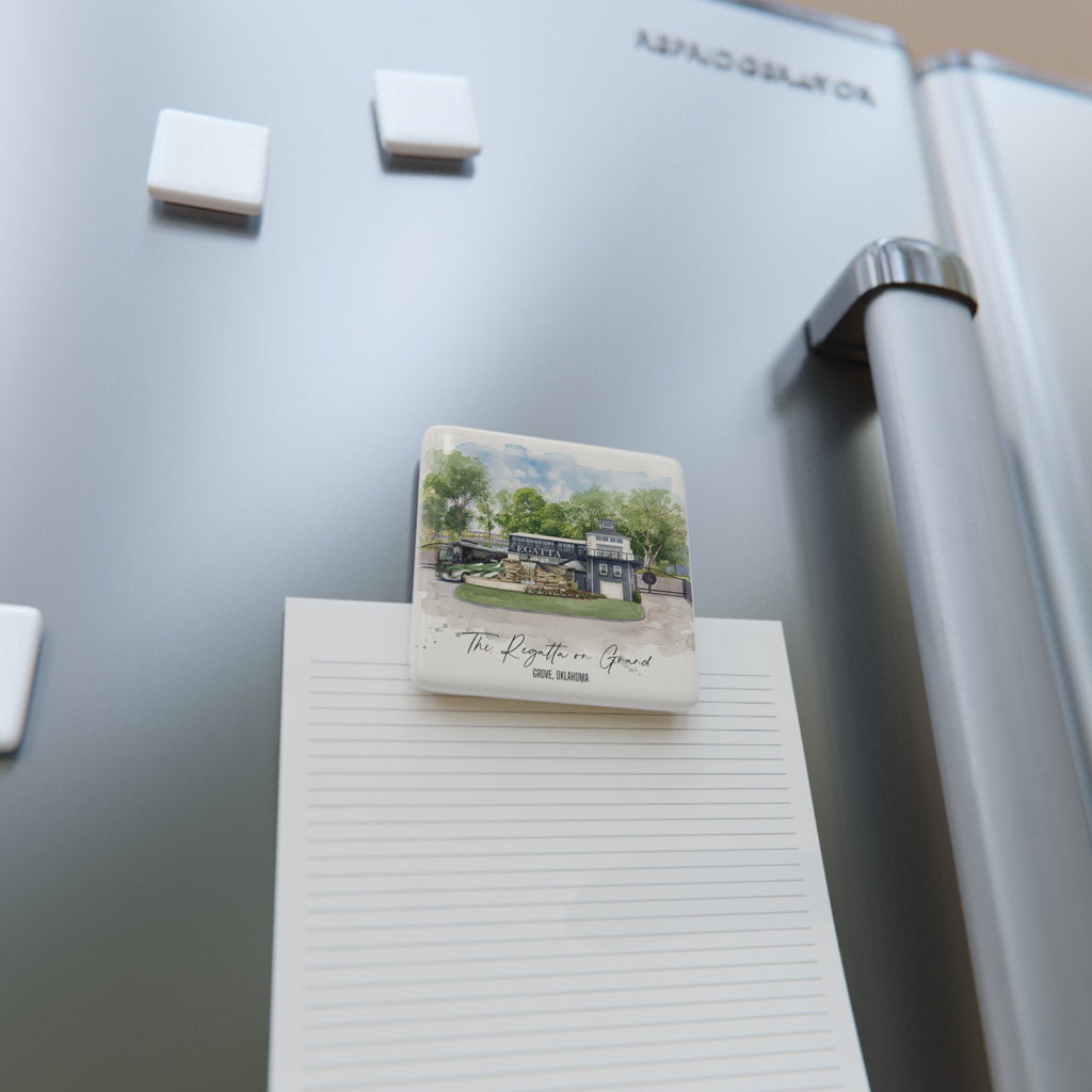 The Regatta on Grand Watercolor Porcelain Magnet