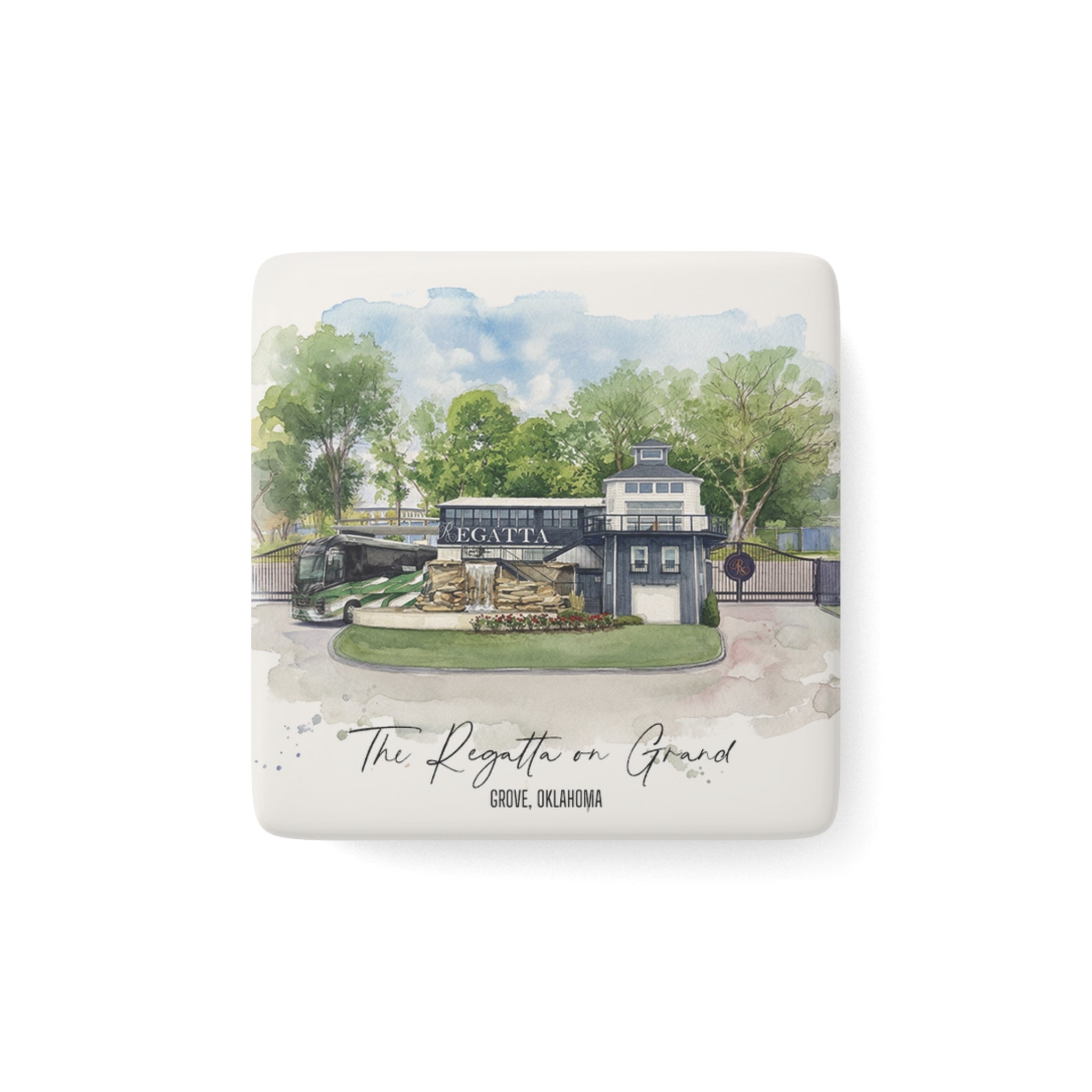 The Regatta on Grand Watercolor Porcelain Magnet