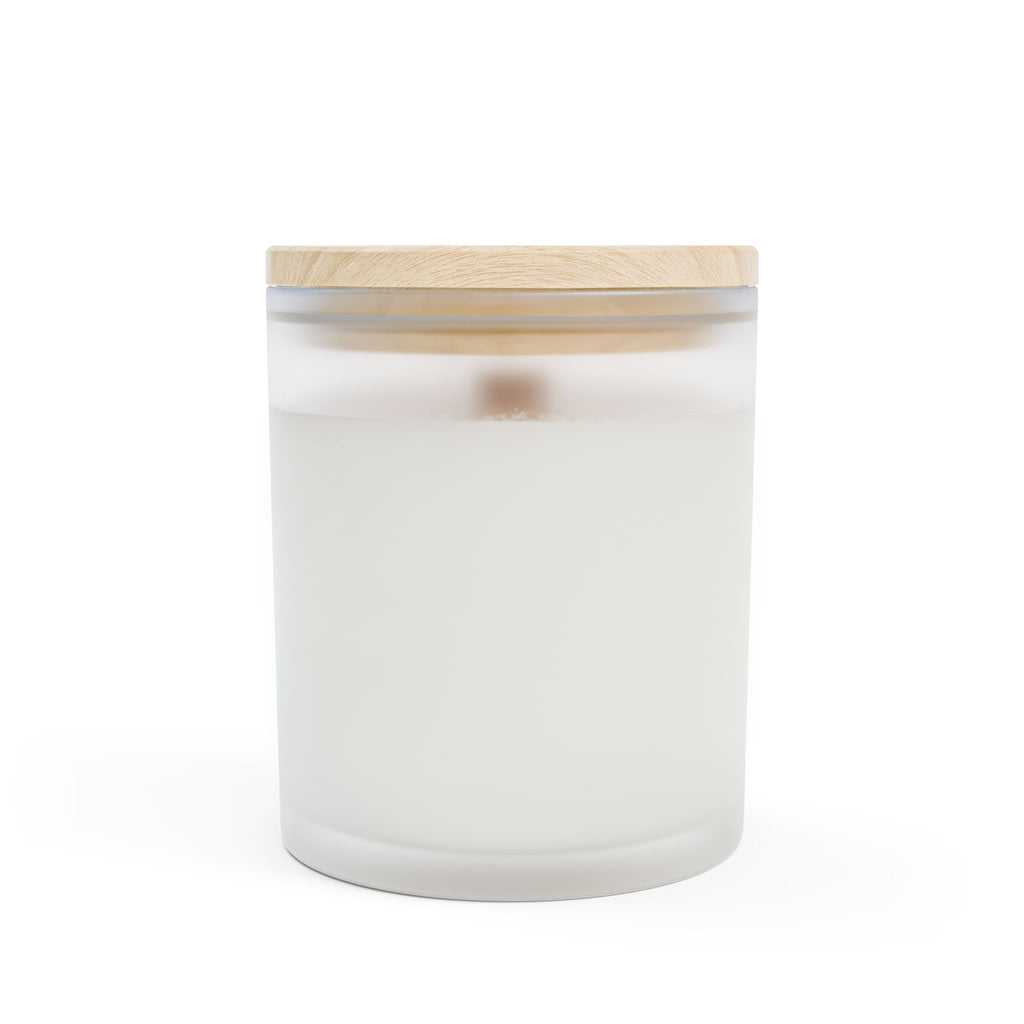 Frosted Glass Candle — 11oz Scented Soy Candle with Wooden Lid