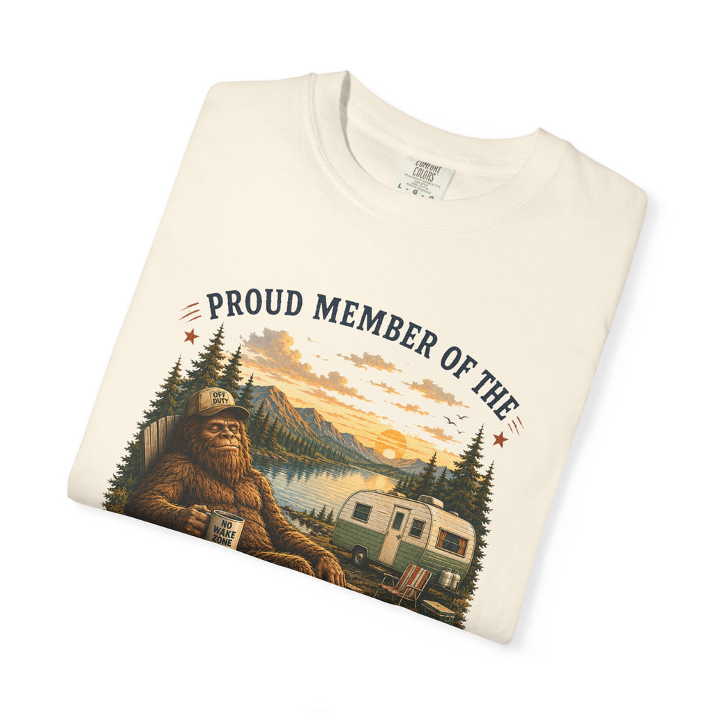 Just Resting My Eyes Club T-Shirt — Camping Bigfoot Vintage Graphic Tee