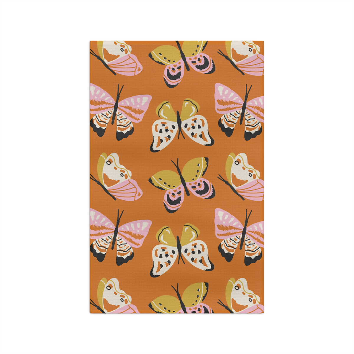 Butterfly Garden Tea Towel — Whimsical Butterfly Kitchen Towel