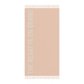 Boho Peach Champagne Fringe Beach Towel