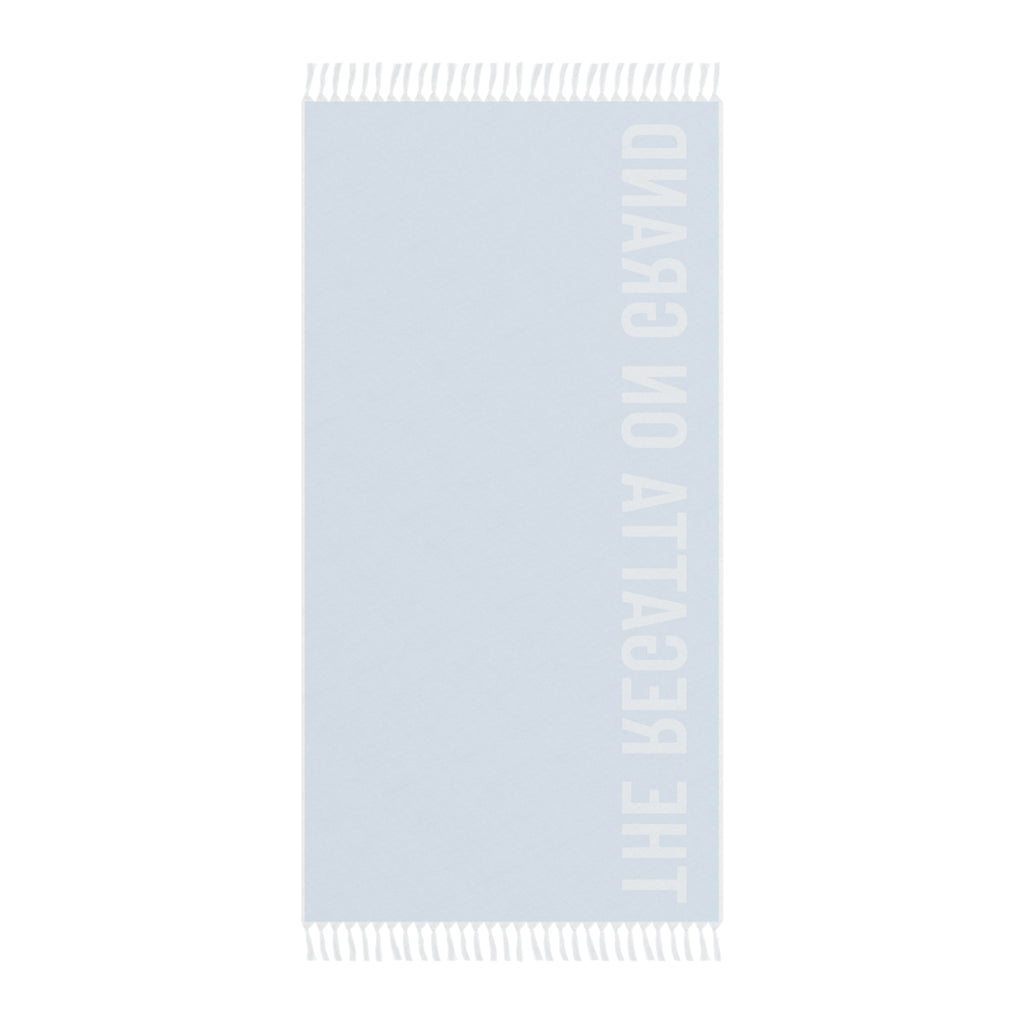 Boho Light Blue Fringe Beach Towel