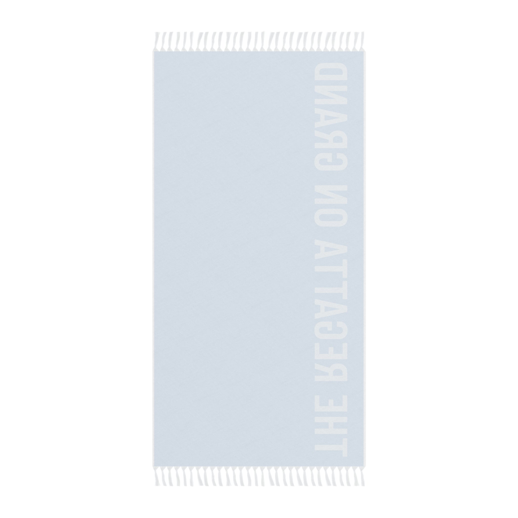 Boho Light Blue Fringe Beach Towel