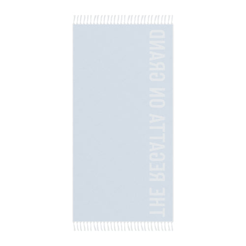 Boho Light Blue Fringe Beach Towel
