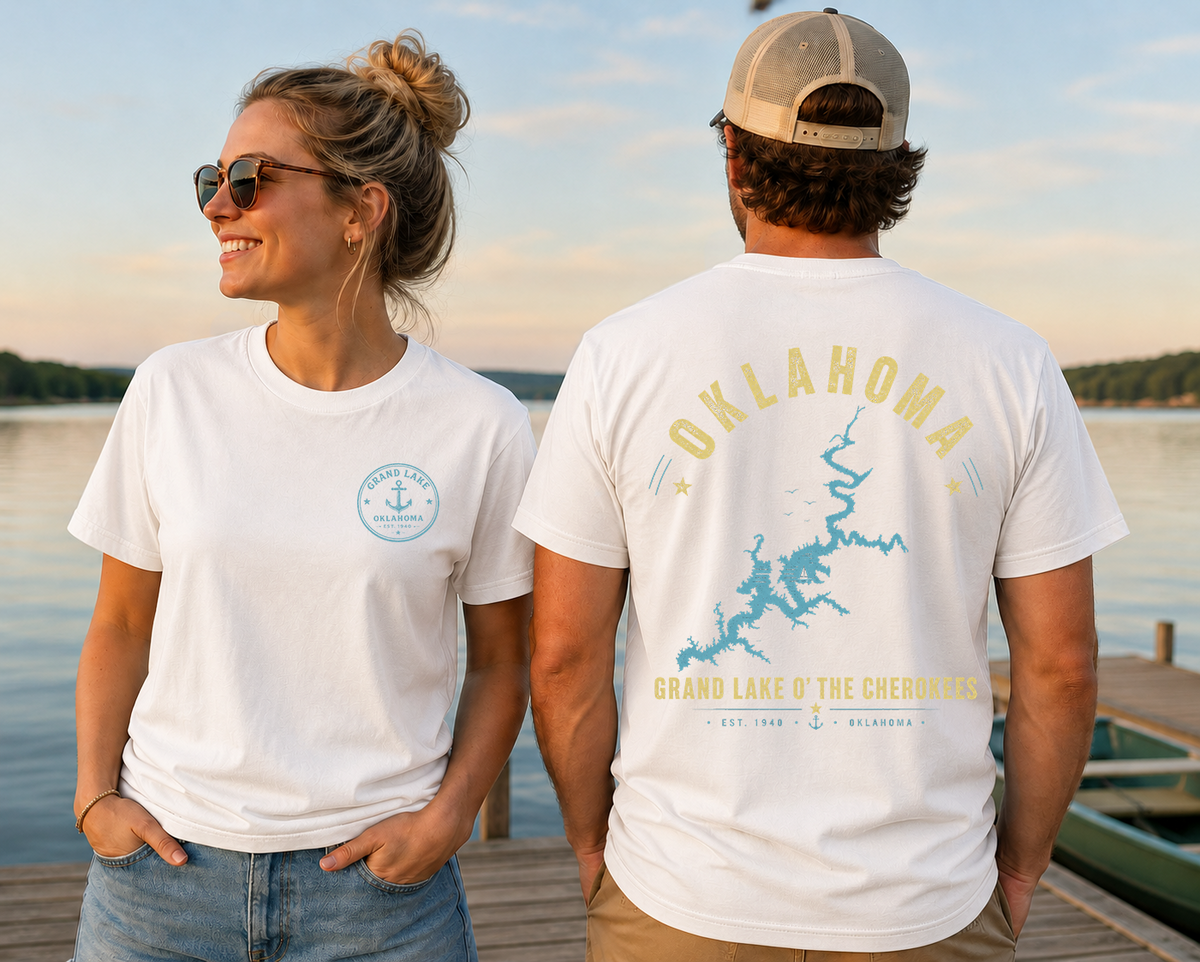 Oklahoma Grand Lake T-Shirt — Grand Lake o' the Cherokees Vintage Nautical Tee
