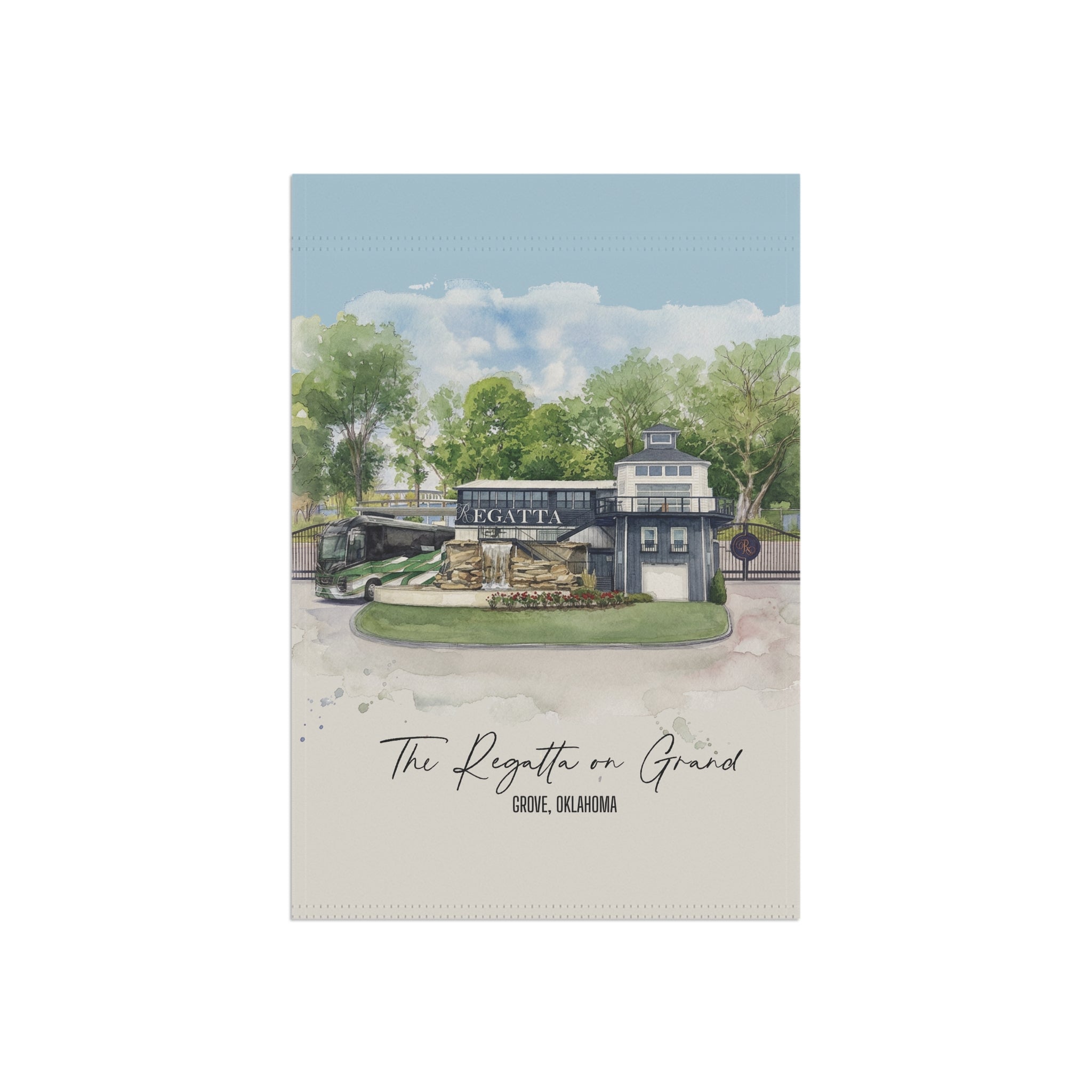 The Regatta on Grand Watercolor Garden Banner