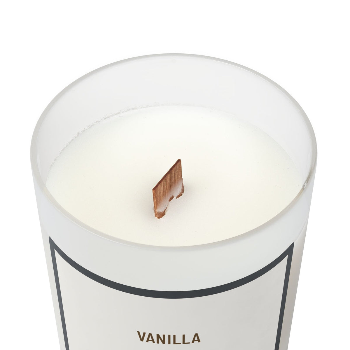 Frosted Glass Candle — 11oz Scented Soy Candle with Wooden Lid