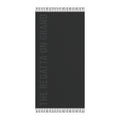 Boho Graphite Fringe Beach Towel
