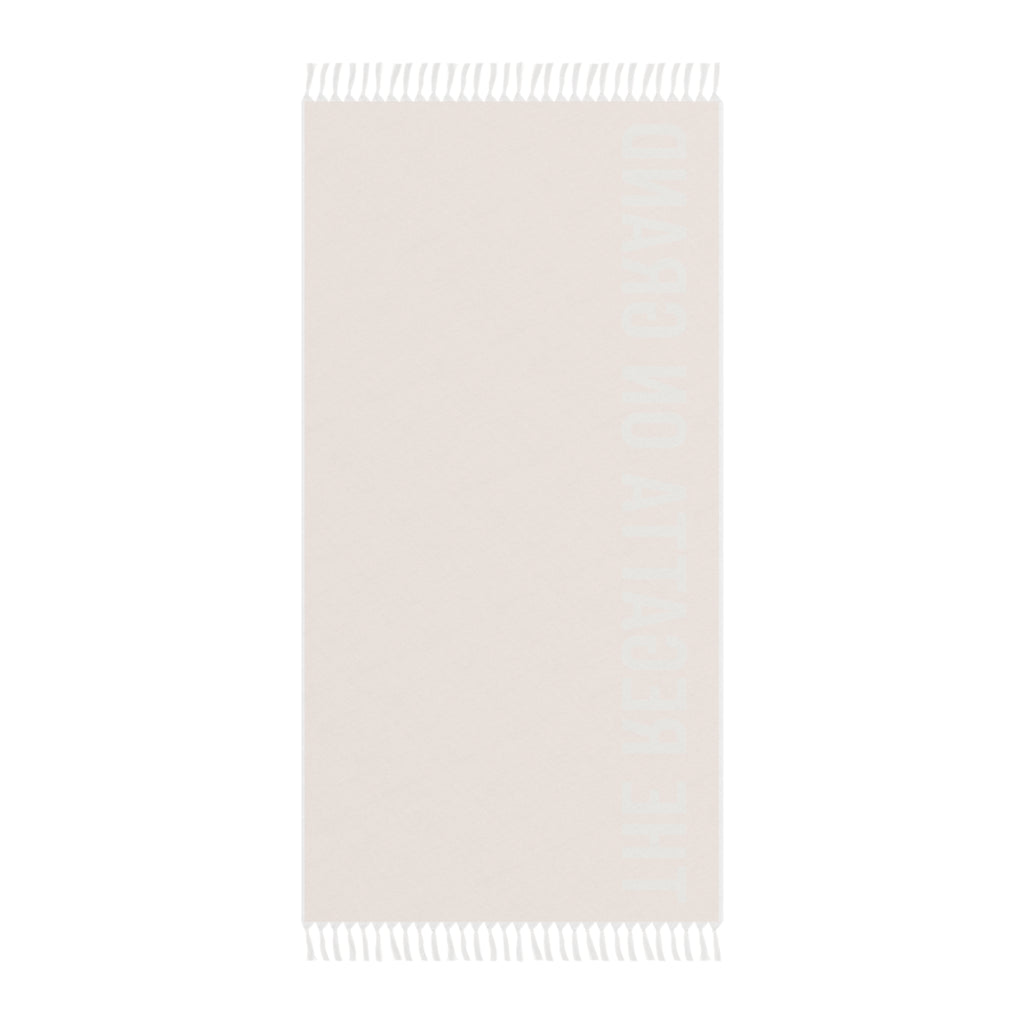 Boho Peach Champagne Fringe Beach Towel
