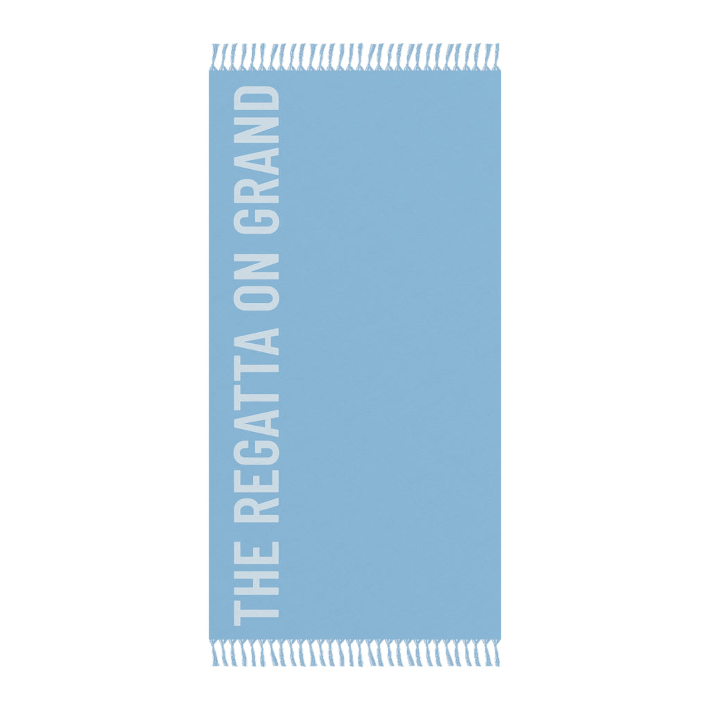 Boho Light Blue Fringe Beach Towel